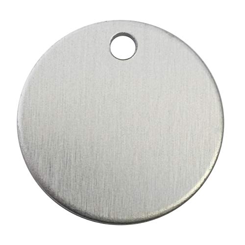 RMP Stamping Blanks, 1 Inch Round with Hole, Aluminum 0.063 Inch (14 Ga.) - 50 Pack