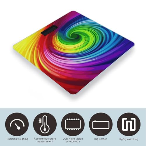 Báscula Digital Smart Rainbow Spiral para Baño con Pantalla Grande miniatura 3