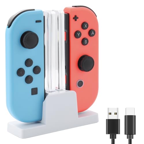 ELUTENG Nintendo Switch Controller Charger, 2 Port Joycon Charging Dock with LED Indicator & 3.3Ft...