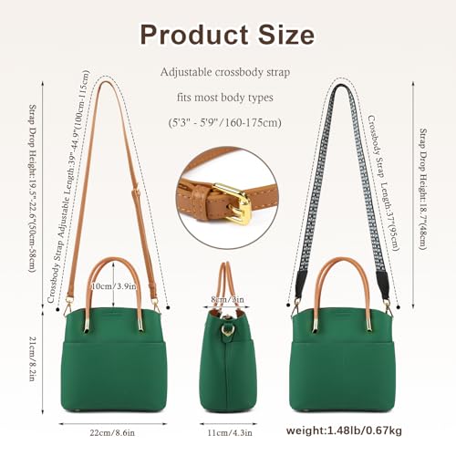 Bucket Bag for Women, Top-Handle Handbags, Bucket Purses Shoulder Bag for Women with Removable Straps4
