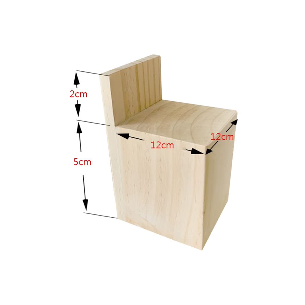 Elevadores de Madera para Camas, Elevadores de Muebles de 5 cm de Altura, Varios tamaños, 4 Unidades | 12x12cm