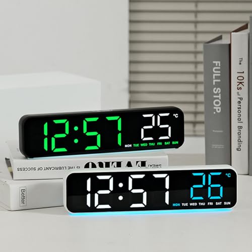 Reloj digital LED con sensor de iluminación automática para el hogar 4