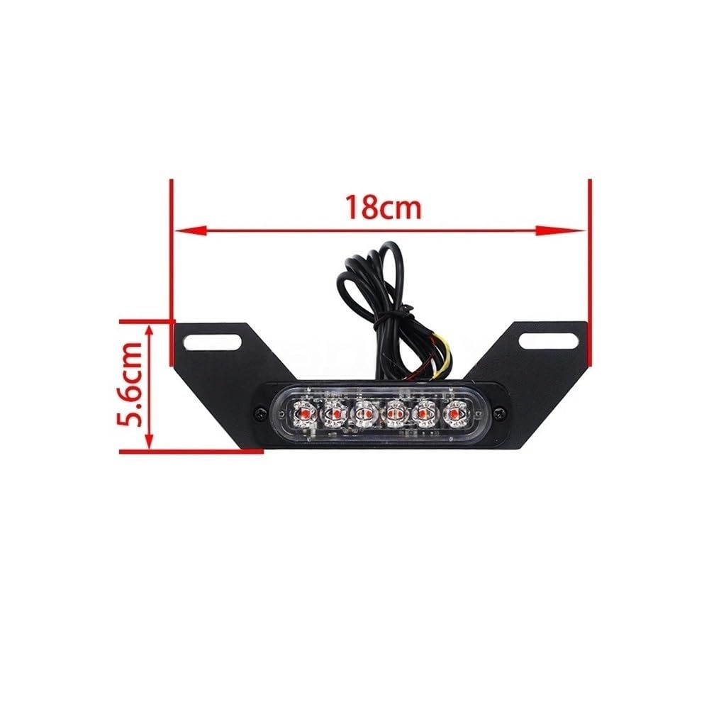 Fanale Posteriore Freno Luce di stop ausiliaria per targa a LED B6 per motocicletta, luce posteriore
