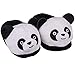 Marabella Panda Kuschel Hausschuhe schwarz/weiß Gr. 31-42 Fun Kinderhausschuhe, Schuhgröße:33-34