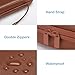 MOSISO Electronic Organizer Travel Case Compatible with MacBook Power Adapter, Compatible with Magic Mouse & Pencil, SD Card, USB Flash Disk with 4 Modular Insert & 2 Cable Tie & Snap Hook, Brown