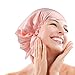 YL trd Silk Sleep Night Cap Head Cover Silk Bonnet for Hair Beauty (ROSE PINK)