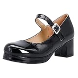 pumps mit blockabsatz und riemchen