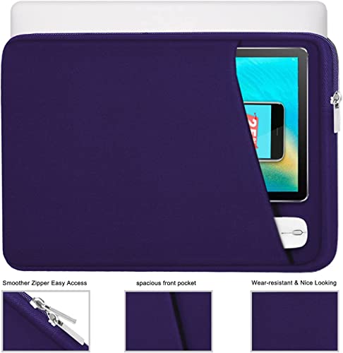 Image of Laptop Sleeve 14 inch, Durable Carrying Bag Shockproof Protective Case Cover, Handbags Briefcase Laptop Bag Compatible with 14 inch MacBook Air /Pro HP Asus Lenovo Notebook Computer, Purple