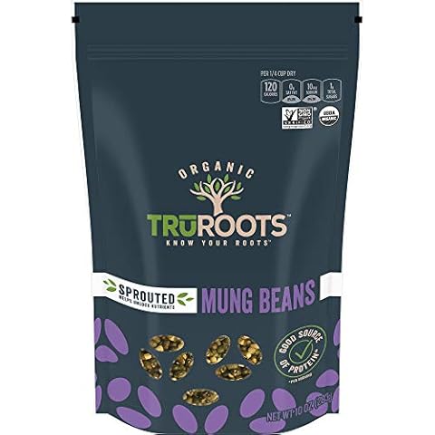 TruRoots Organic Sprouted Mung Beans, Certified USDA Organic, Non-GMO Project Verified, 10 Ounces (Pack of 6) Cover