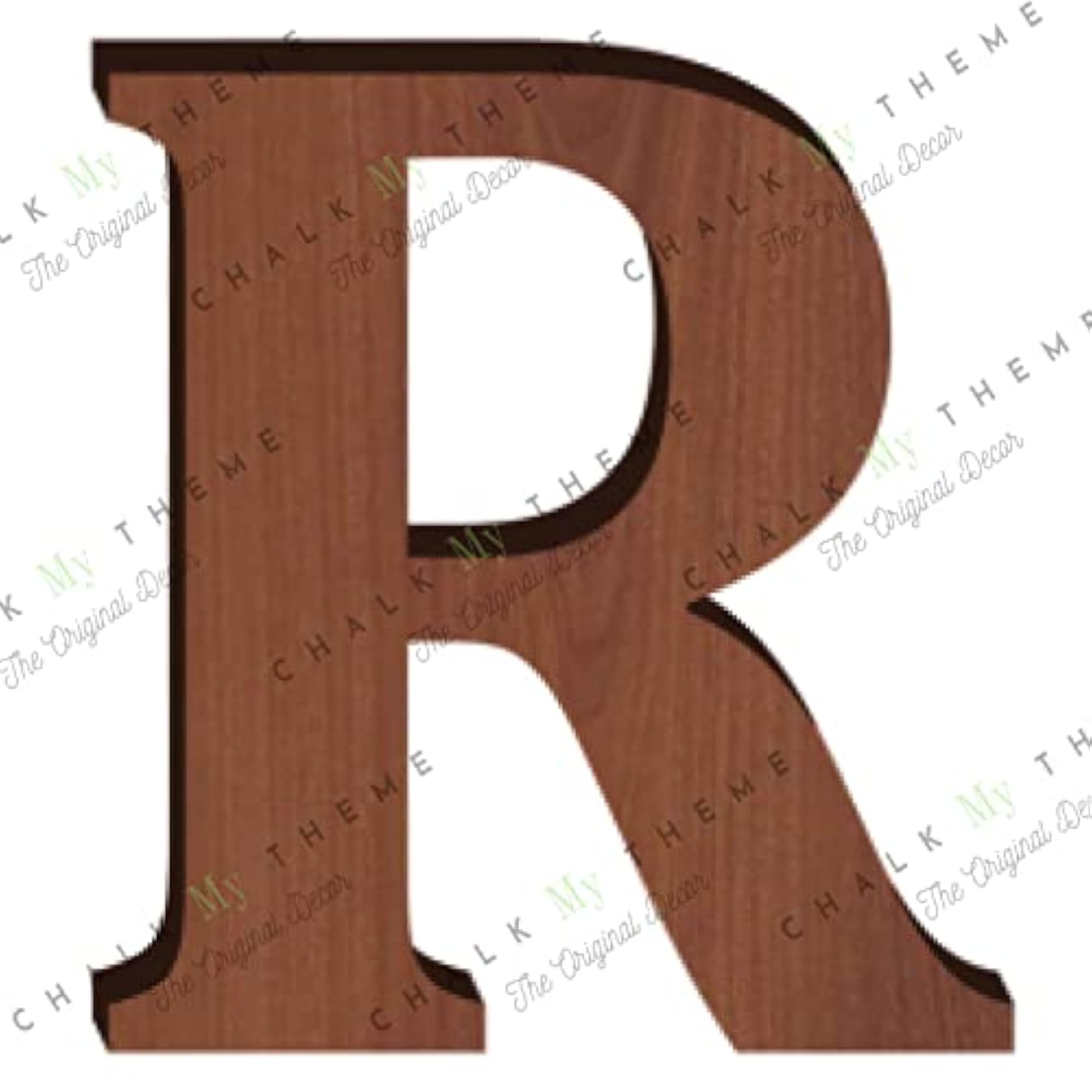 Large Wooden Letter R for Wall Decoration