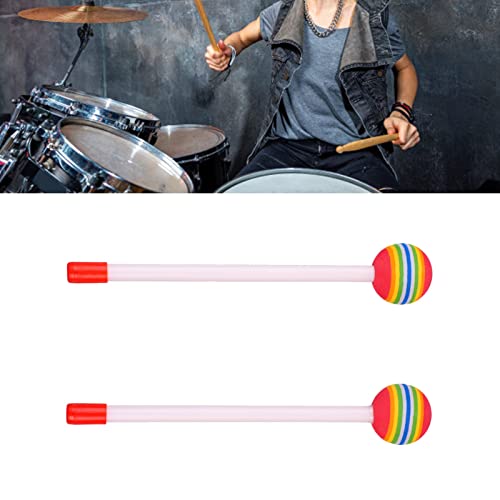 2 baquetas para niños, baquetas de batería coloridas con cabeza suave de EVA, accesorios para instrumentos musicales para práctica rítmica y uso en aulas miniatura 6