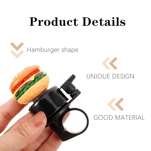 JLEivvi 1 PCS Burger Bike Bell Creative Cartoon Bicycle Bell Cycling Bike Handlebar Bell Scooter Bell For Handlebars - Image 4