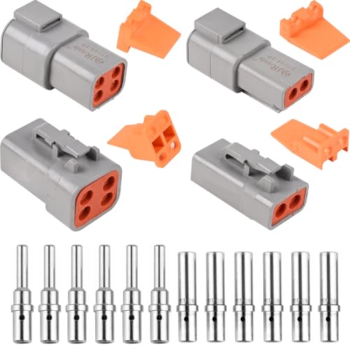 Connecteur DTP étanche IP67 JRready à broches pleines 25A pour câbles robustes 12-14 AWG