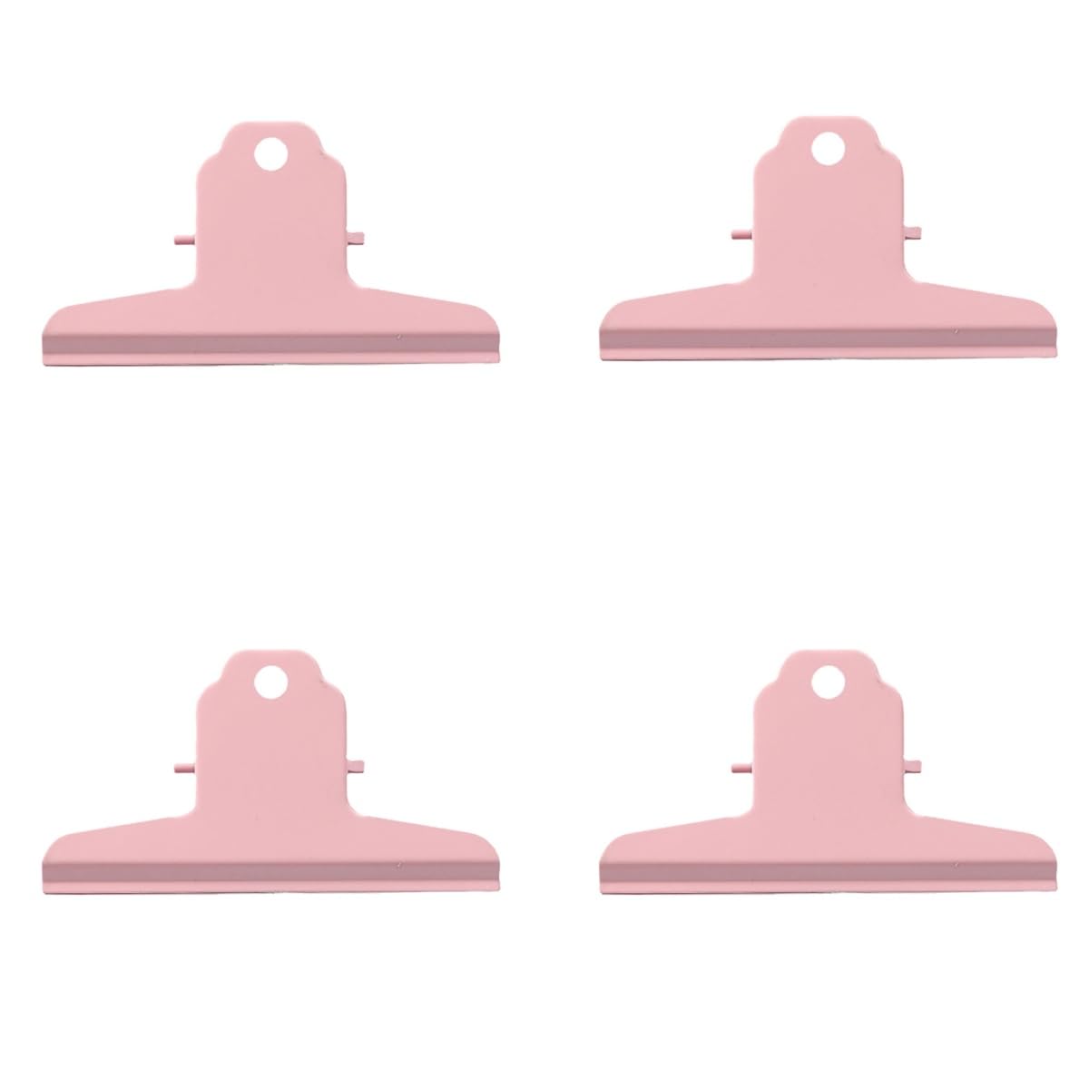 4In Large Bull Paper Clip Hangable File Clamp for Home Office (Pink 4)