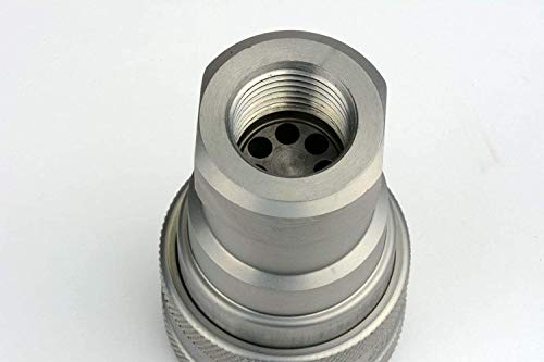 Image of TEMCo 1 /2 inch Female NPT Thread 1 /2 inch Body Pair Hydraulic Coupler ISO 7241B Ball Valve Quick Connect for Tractors and Ag Equipment Fits Pioneer Parker Format - HF0060 (HF0058 + HF0059)
