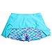 TFJH E 2pcs Girls Short Sleeve Swimsuits UV 50+ Rashguard Sunsuits Skirt Swim Dress 360 Scale Cyan 10A