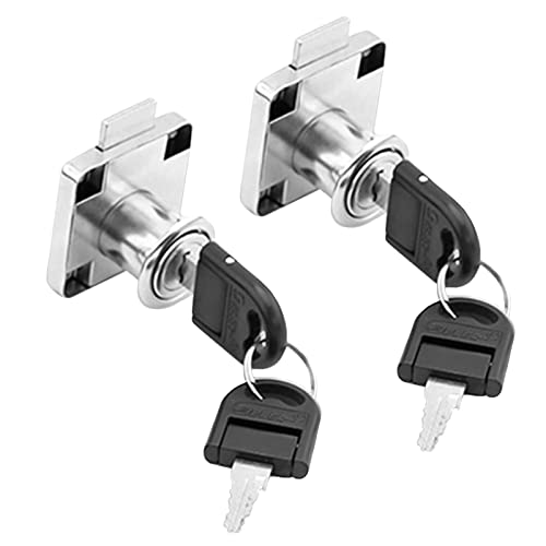 2 Piece Drawer Lock,16mm+19mm Child Safety Cupboard Locks White