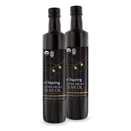 Dr. Mercola Solspring Biodynamic Organic Extra Virgin Olive Oil (Pack of 2), 16.90 F. Oz. per Bottle, Gluten Free, Soy Free, USDA Organic, Demeter Certified