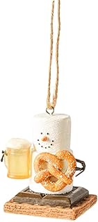 Ganz MX179683 S'Mores Beer & Pretzel Decorative Hanging Ornament, 2.75 Inches Height, Multicolor,Birthday