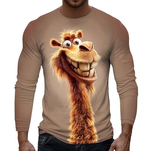 T-shirt manches longues motifs animaux mode unisexe imprimé graphique automne hiver