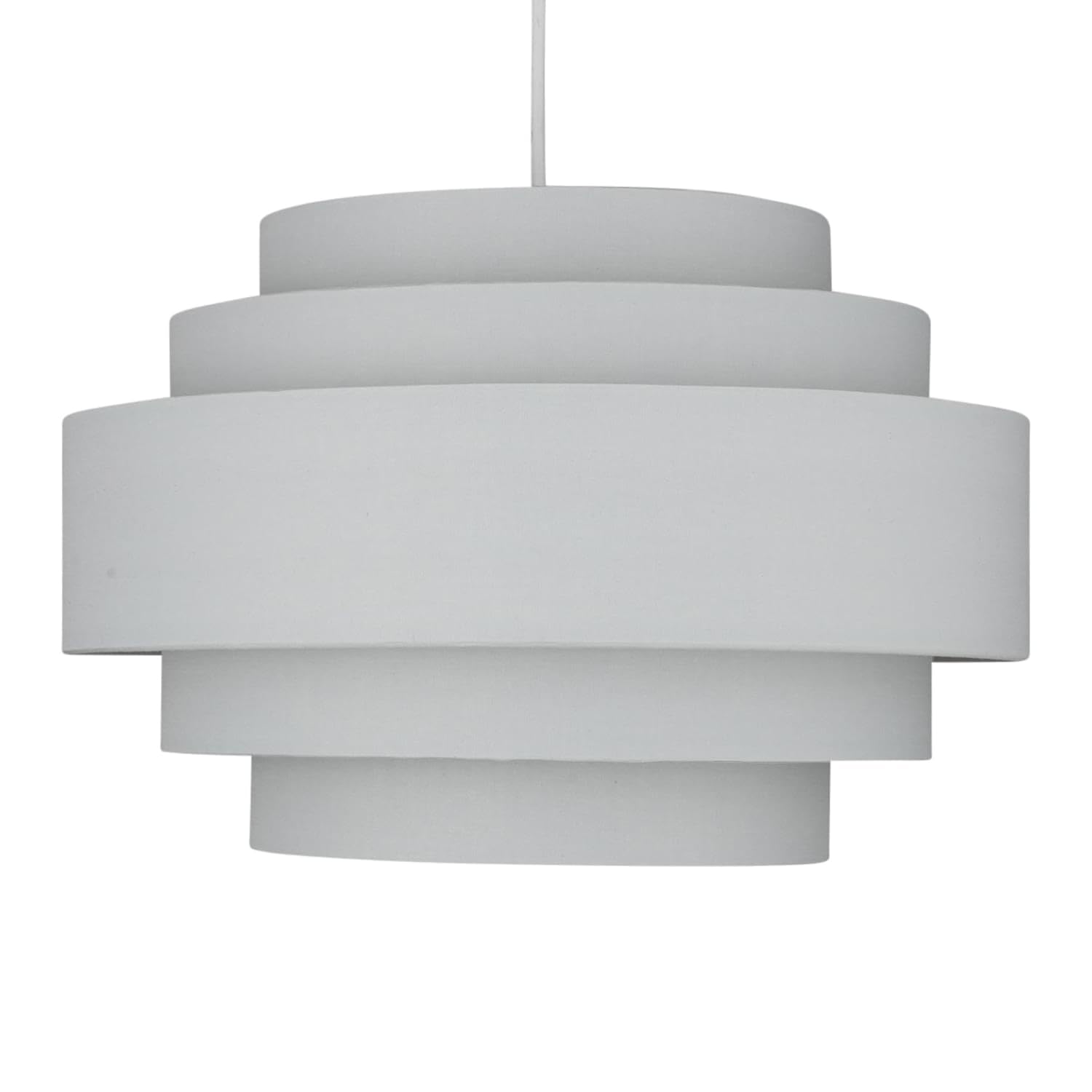 Firstchoicelighting Light Grey Modern Easy Fit Ceiling Light Shade 5 Tier Pendant Lighting