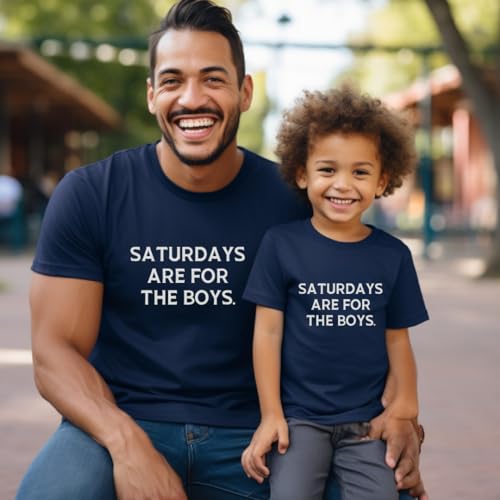 Saturdays Are For The Boys Gifts From Baby Boy, Matching Shirts For Father And Newborn Son, Daddy and Me Matching Outfits, Father Son Matching Shirts, Dad And Toddler Boy Gift.4