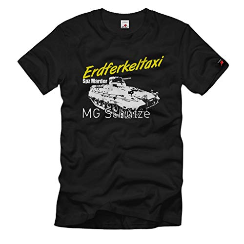 T-shirt Marder MG noir vêtement coton motif rampant SPZ taille L