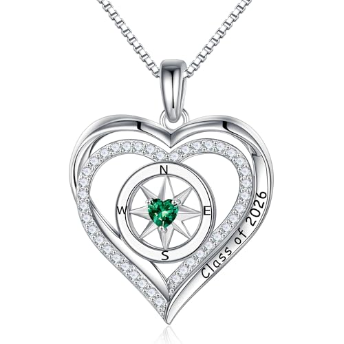 Turandoss 2026 Compass Graduation Gifts for Women Her, S925 Sterling