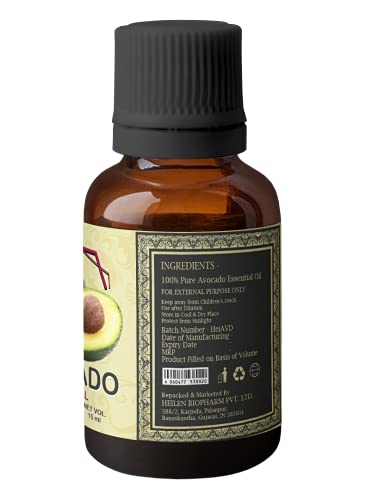Image of Heilen Biopharm Avocado Essential Oil - 15 mL Per Bottle Pack of 1 For Skin Nourishment & texture improvement, (Persea Americana)