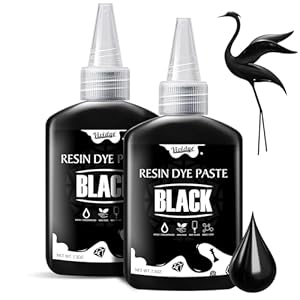 Black Epoxy Resin Pigment Paste, 5oz Concentrated Black Resin Color Pigment Paste for Resin Art, Jewelry Making, Painting, UV Resin, Solid Black Epoxy Color Dye Paste for Resin Coaster, River Table