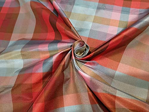 Tissu en taffetas 100 % pure soie de luxe multicolore pour haute couture