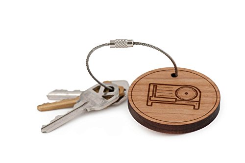 Meat Slicer Keychain, Wood Twist Cable Keychain - Large