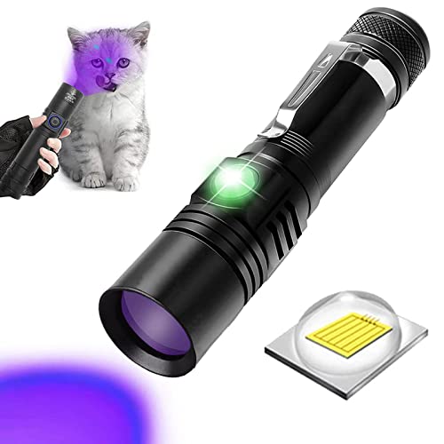 Wood's Lamp Haustier-Urin-Detektor, 5 W, 365 nm, Katzen-Ringwurm-Detektor, Hölzer, Schwarzlicht, Taschenlampe, Urin-Detektor, zur Analyse von Haut, Hund, Katze, Pflege von Urin Cover