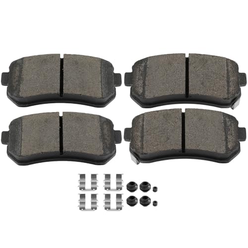 Image of SCITOO D1398 Rear Ceramic Brake Pads Sets w /Hardware Replacement For Hyundai For Accent | For Elantra | For Sonata | For Tucson,For Kia For Cadenza | For Forte Koup | For Forte5 | For Sportage