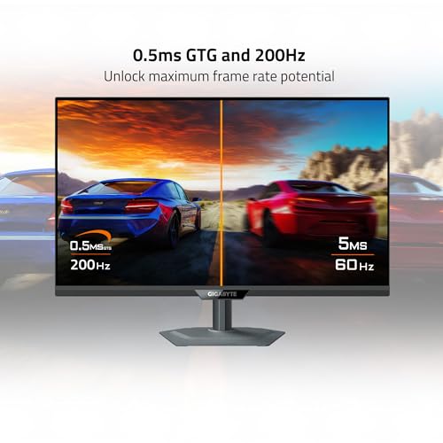 Image of GIGABYTE - G27Q20-27 inch SuperSpeed IPS Gaming Monitor - QHD 2560 x 1440-200 Hz /OC 210 Hz - 0.05ms GTG - AMD FreeSync Premium, G-SYNC Compatible - HDMI, DP - Height and Tilt Adjustable - Black