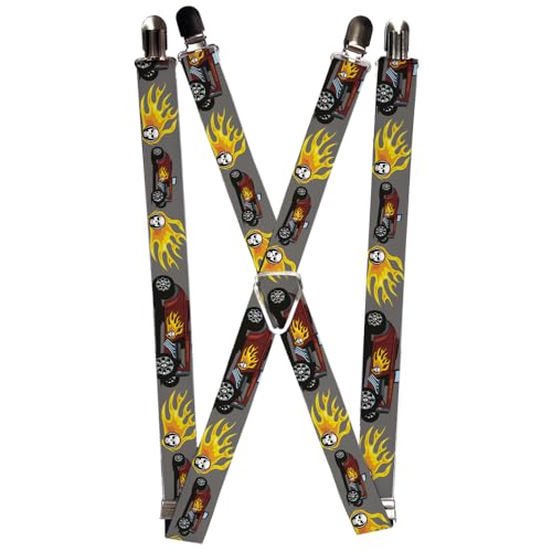 Tirantes para hombre Hot Rod que evitan la caída del pantalón con estilo retro