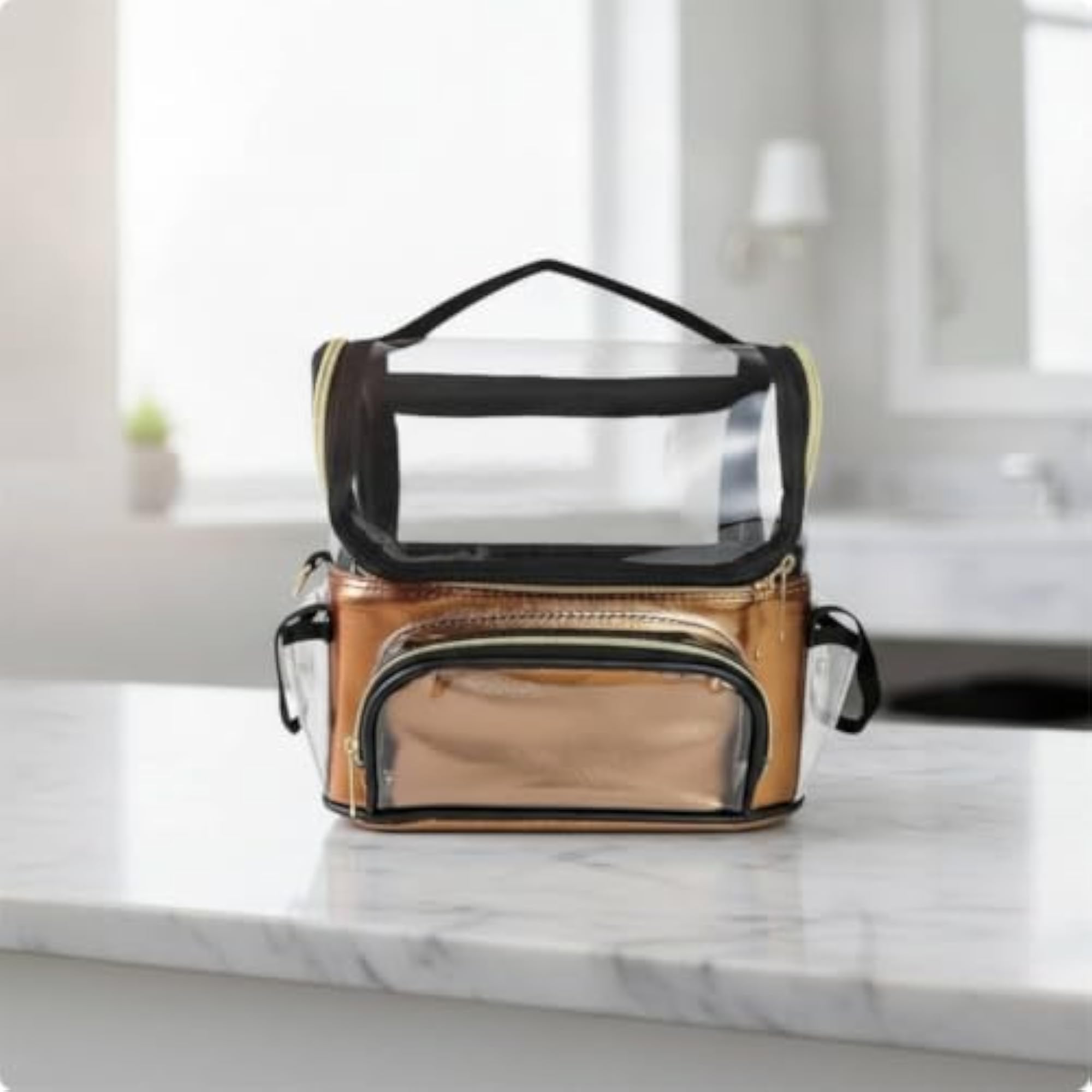 Waterproof Transparent Toiletry Organizer, Clear Cosmetic Case