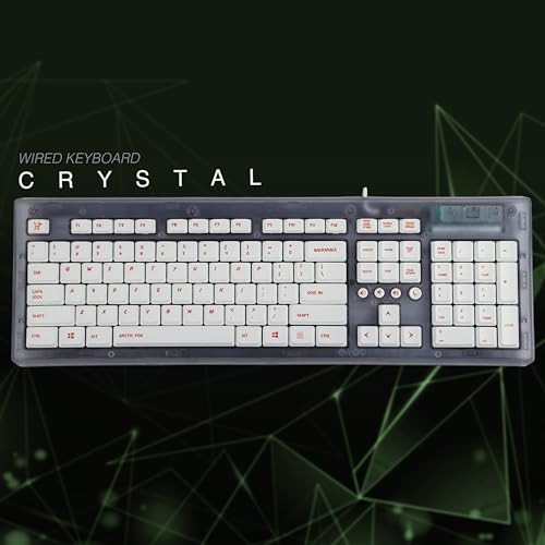 Image of Arctic Fox Crystal Wired Keyboard (Grey)