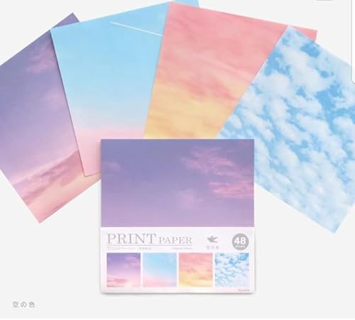 協和紙工 プリントペーパー 空の色Ⅱ 朝焼け 夕焼け 48枚入りkyowa 紙モノ