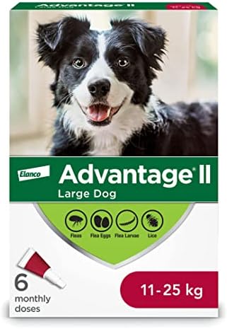Advantage II Flea Treatment for Large Dogs weighing 11 kg to 25 kg (24 lbs. to 55 lbs.)
