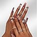 RUBY HOLIDAY - Handmade Press on nails, Long Short Press Nails Tips Full Cover 10Pcs RUBY HOLIDAY Press on Nails Fake Nails 3D Easy Wear