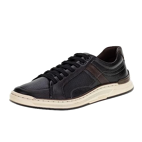 Sapatênis Denim Loop De Couro Preto-Preto-40