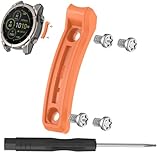 Paraurti protettivi di ricambio compatibili con Garmin Fenix 8/Tactix 8/Quatix 8, strisce anti-collisione con cacciavite e viti (Arancione, 51mm)