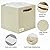 Bagnizer Collapsible Fabric Storage Cube Bins with 2 Reinforced PU Handles, Foldable Storage Organizer Baskets for Closet, Shelves, Living Room | 13"x13"x13", 4 Pack, Full Beige