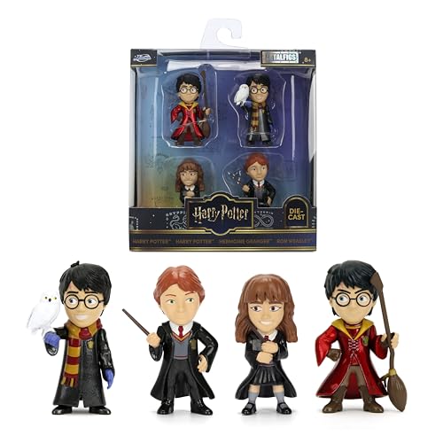 Jada Metalfigs Harry Potter Figuras Coleccionables, Set de 4 Personajes Die-Cast, 2.25 cm, para Niños 8+ Años