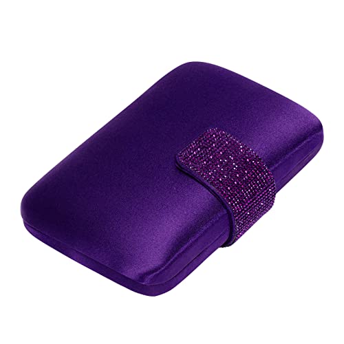 Image of Satin Rhinestones Evening Bags Party Bridal Clutch Purse For Women Prom Clutch