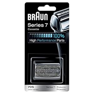 Braun Series 7 Elektrorasierer Scherkopf 70S – ORIGINAL Ersatzscherteil und Rasierer Zubehör vom Hersteller – Made in Germany, Kompatibel mit Braun Series 7 Rasierern – Silber, 1er Pack