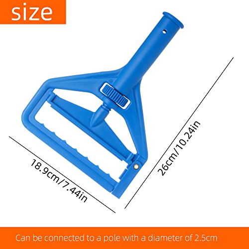Image of Commercial Mop Clamps-Quick Change Head Mop Handle -Heavy Duty Mop Head Replacement Holder Change Mop Handle -Commercial Gripper Mop Wet Mop Handle 2PC(KL-MSZJ-LAN)