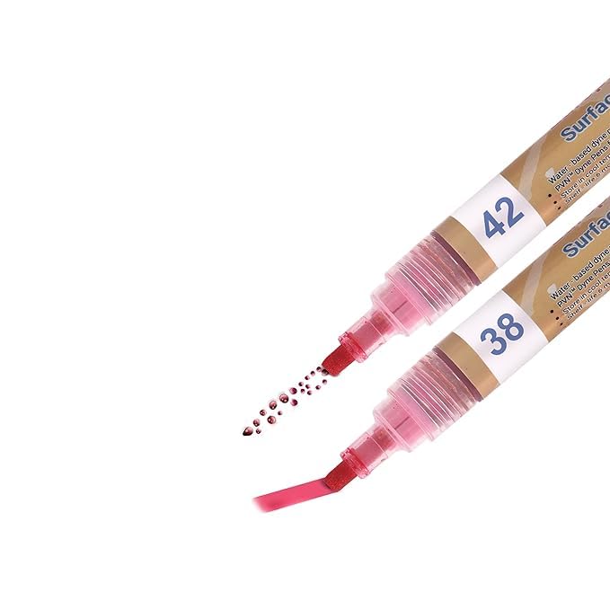 PVN DYNE Pen 38 & 40 Dynes/cm [Popular Value Pack] for Surface Tension-Treatment Measurement,Pack of 2, Reddish Pink