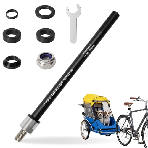 Steckachse Fahrradanhänger M12 160-178 mm Steckachse Fahrrad Steckachsenadapter Einstellbare Schaftlänge für Thule Qeridoo Croozer Fahrradanhänger Kupplung Steckachse Adapter M12 (M12-1.5)